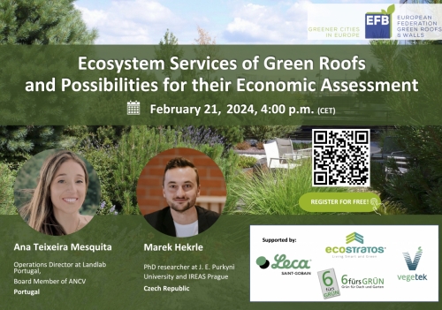 EFB Webinar "Ecosystem Services of Green Roofs and Possibilities for their Economic Assessment"